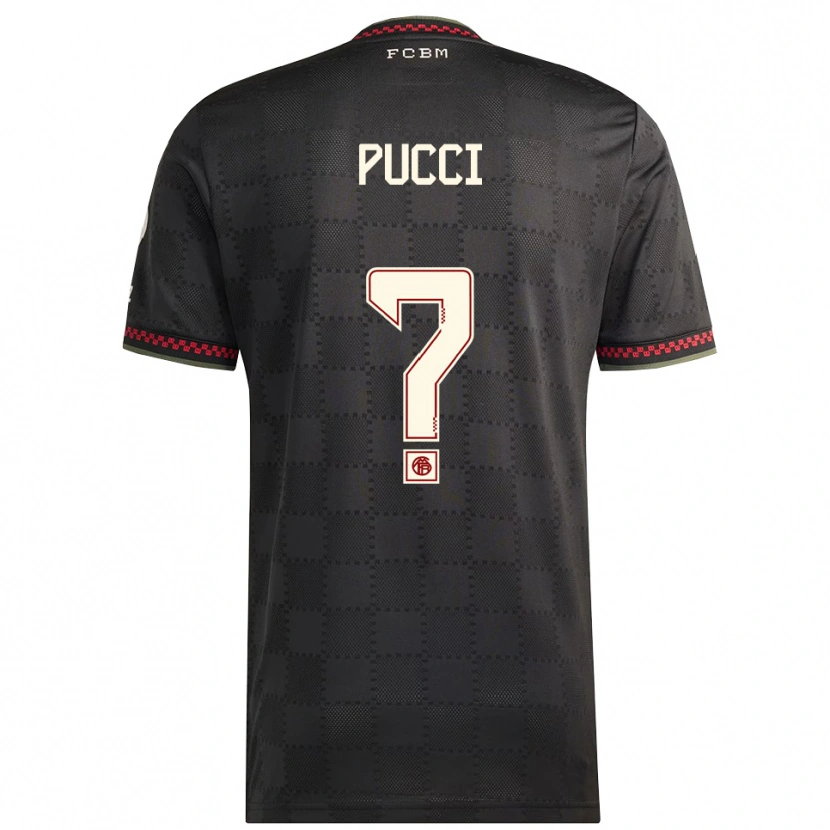 Danxen Børn Xaver Pucci #0 Sort Hvid Tredje Sæt Spillertrøjer 2025/26 Trøje T-Shirt