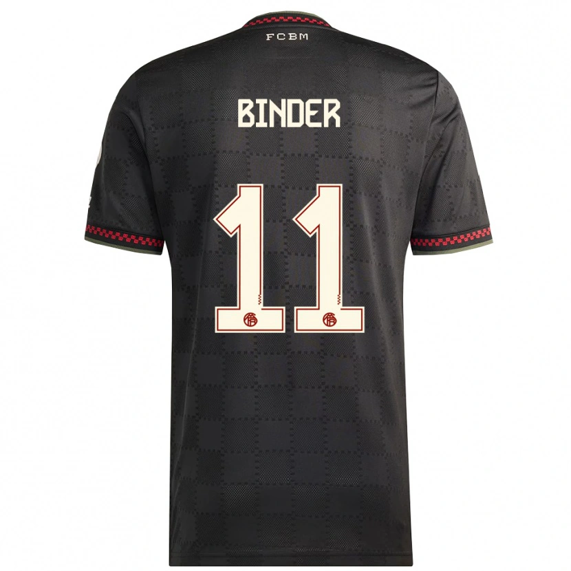 Danxen Børn Tim Binder #11 Sort Hvid Tredje Sæt Spillertrøjer 2025/26 Trøje T-Shirt