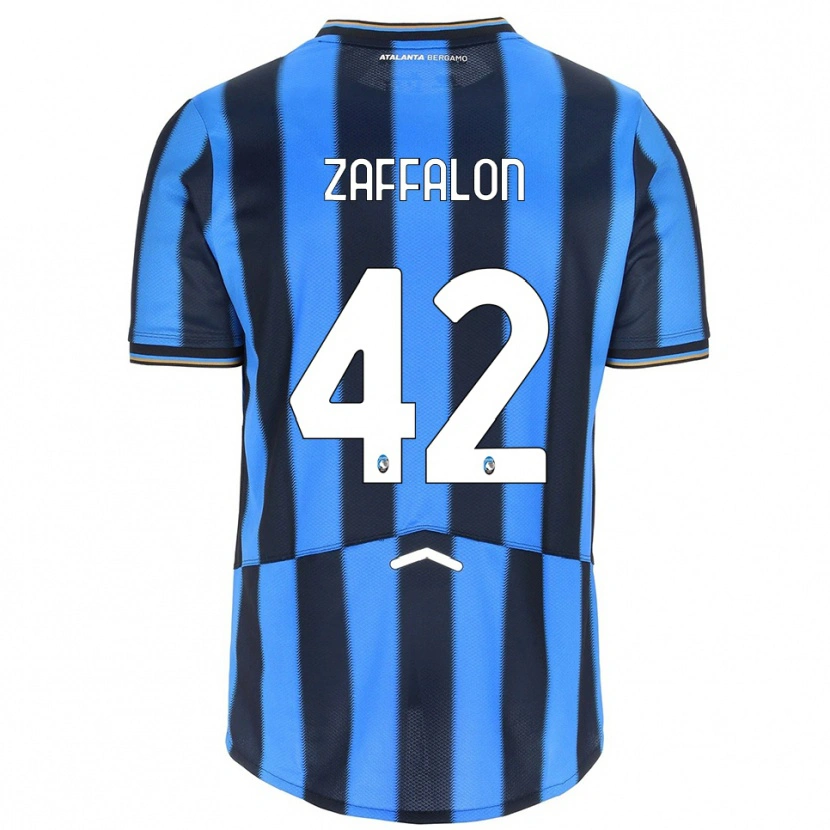 Danxen Mænd Lorenzo Zaffalon #42 Lyseblå Sort Hjemmebane Spillertrøjer 2025/26 Trøje T-Shirt