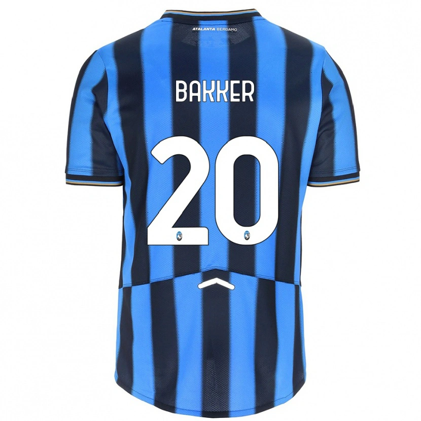 Danxen Mænd Mitchel Bakker #20 Lyseblå Sort Hjemmebane Spillertrøjer 2025/26 Trøje T-Shirt