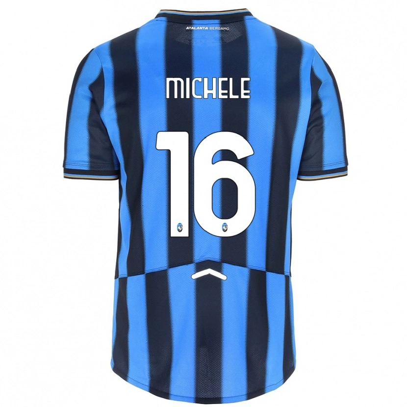 Danxen Mænd Michele Rinaldi #16 Lyseblå Sort Hjemmebane Spillertrøjer 2025/26 Trøje T-Shirt
