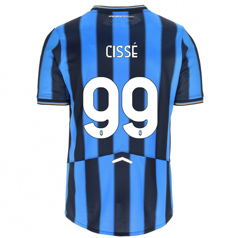 Danxen Mænd Moustapha Cissé #99 Lyseblå Sort Hjemmebane Spillertrøjer 2025/26 Trøje T-Shirt