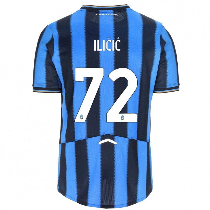 Danxen Mænd Josip Ilicic #72 Lyseblå Sort Hjemmebane Spillertrøjer 2025/26 Trøje T-Shirt