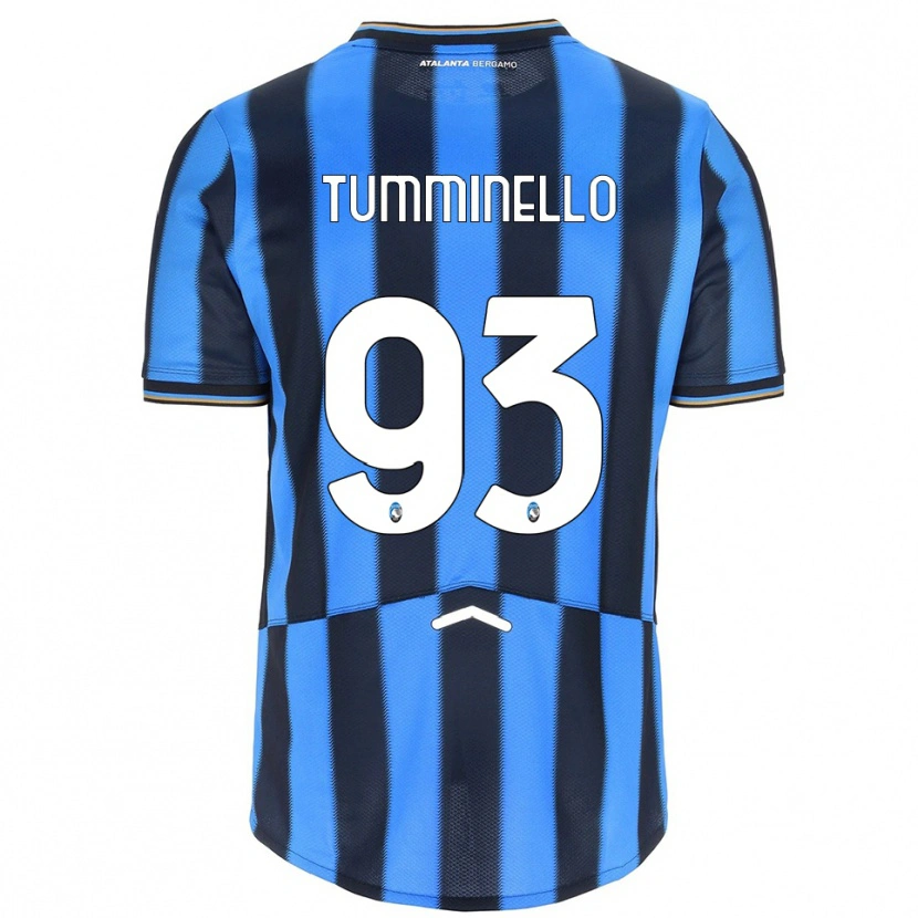Danxen Mænd Marco Tumminello #93 Lyseblå Sort Hjemmebane Spillertrøjer 2025/26 Trøje T-Shirt
