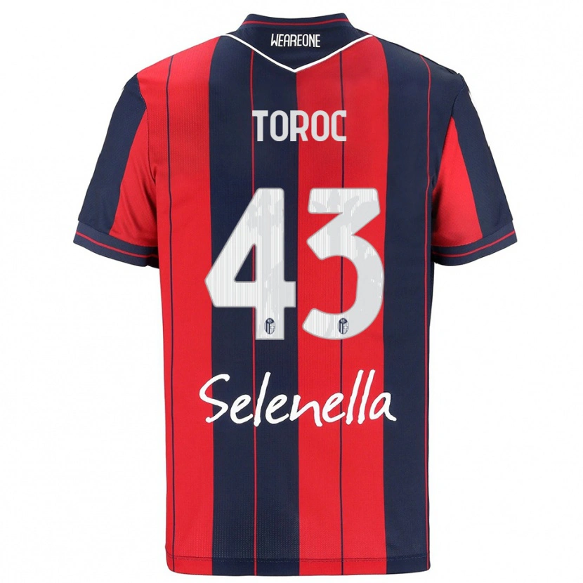 Danxen Mænd Andrei Toroc #43 Rød Navy Hjemmebane Spillertrøjer 2025/26 Trøje T-Shirt