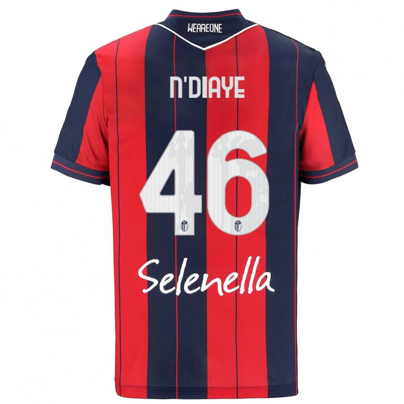 Danxen Mænd Antoine N'diaye #46 Rød Navy Hjemmebane Spillertrøjer 2025/26 Trøje T-Shirt