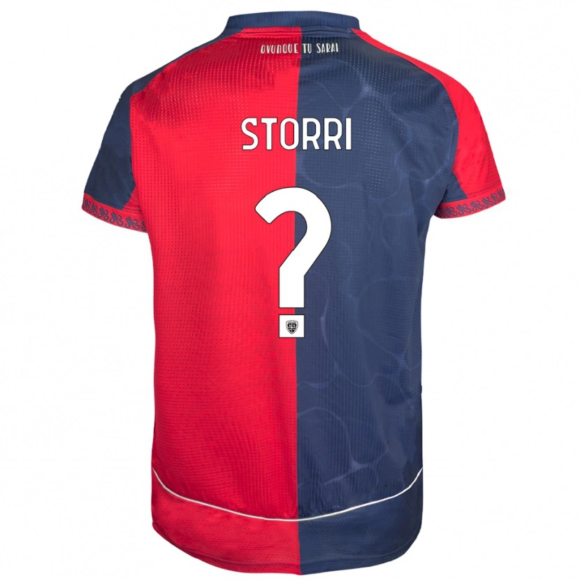 Danxen Mænd Leonardo Storri #0 Rød Navy Hjemmebane Spillertrøjer 2025/26 Trøje T-Shirt