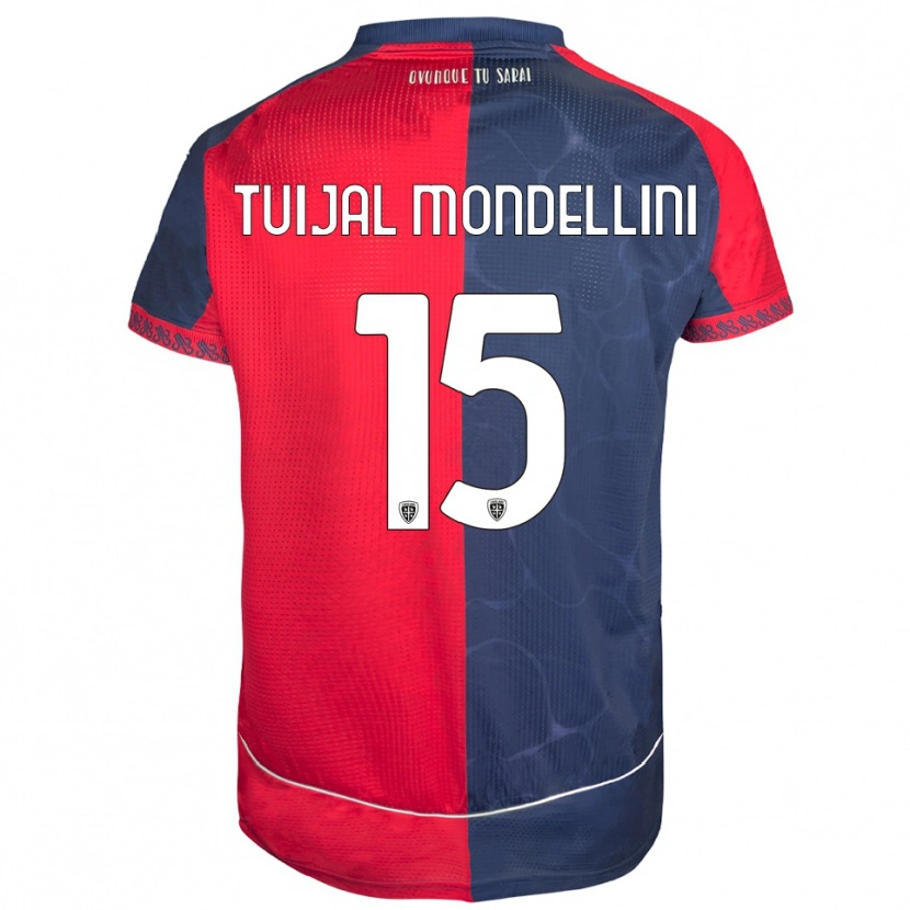 Danxen Mænd Luca Tuijai Mondellini #15 Rød Navy Hjemmebane Spillertrøjer 2025/26 Trøje T-Shirt