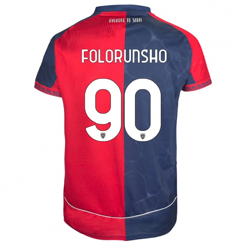 Danxen Mænd Michael Folorunsho #90 Rød Navy Hjemmebane Spillertrøjer 2025/26 Trøje T-Shirt