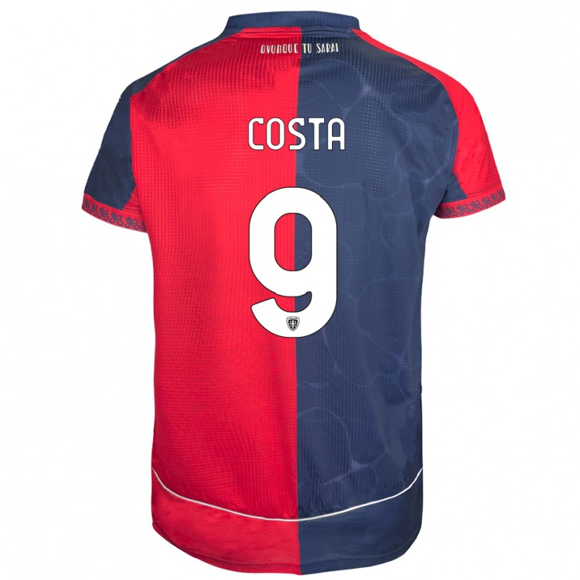 Danxen Mænd Luca Costa #9 Rød Navy Hjemmebane Spillertrøjer 2025/26 Trøje T-Shirt