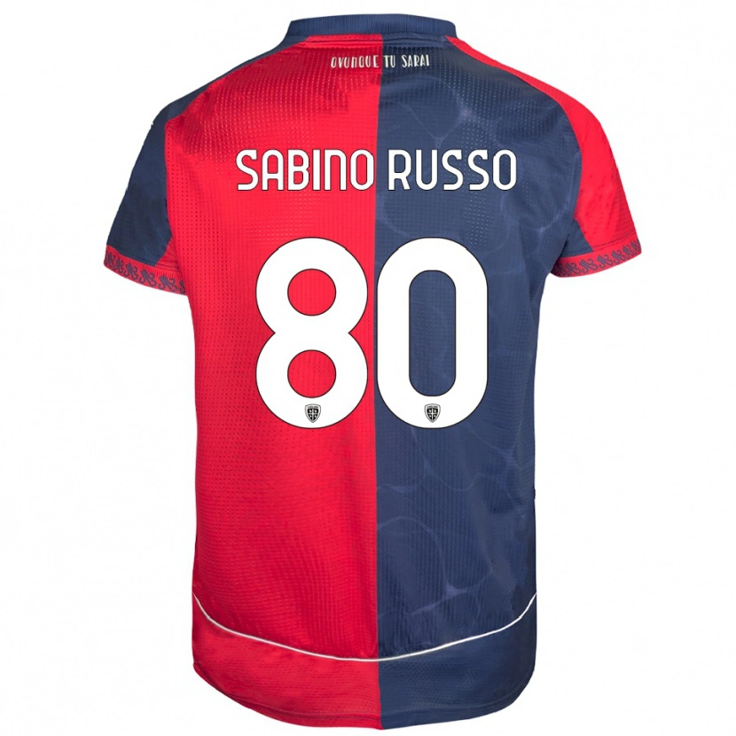 Danxen Mænd Alessandro Sabino Russo #80 Rød Navy Hjemmebane Spillertrøjer 2025/26 Trøje T-Shirt