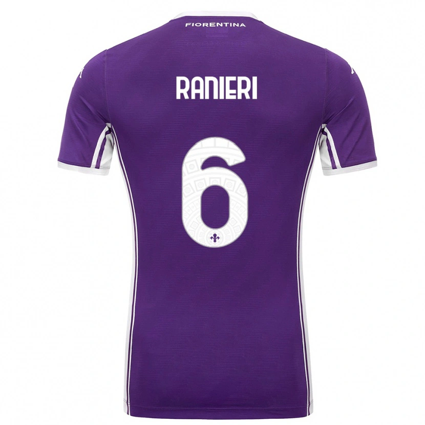 Danxen Mænd Luca Ranieri #6 Lilla Hvid Hjemmebane Spillertrøjer 2025/26 Trøje T-Shirt