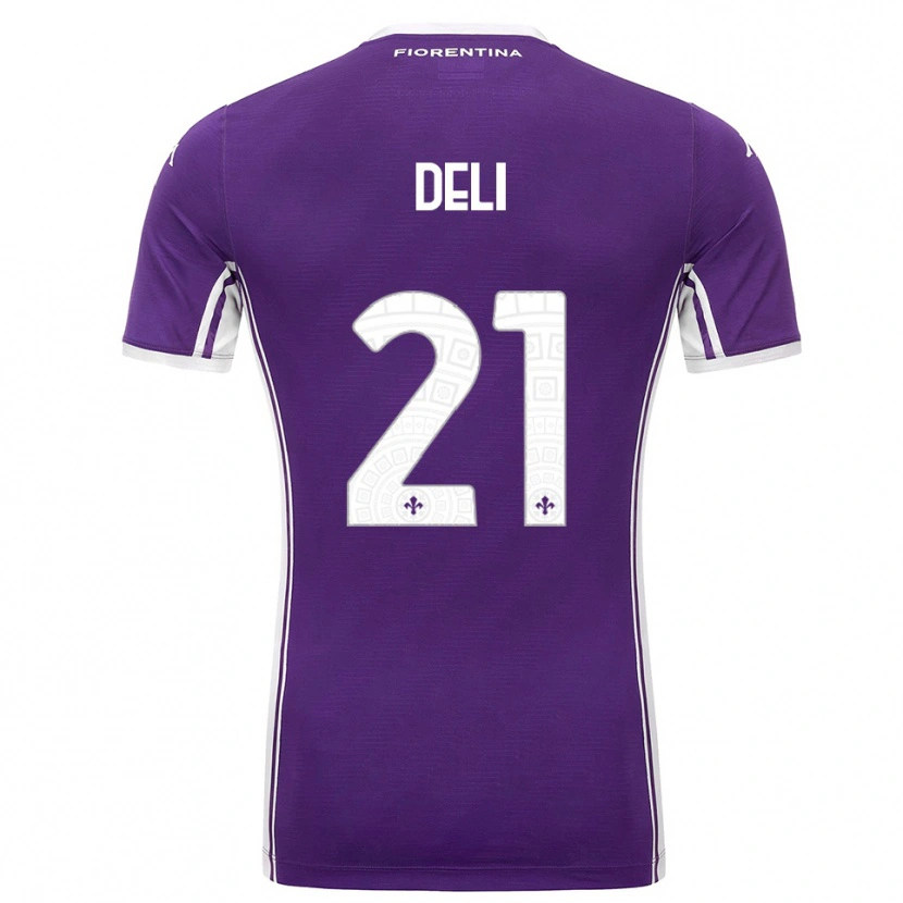 Danxen Mænd Lapo Deli #21 Lilla Hvid Hjemmebane Spillertrøjer 2025/26 Trøje T-Shirt