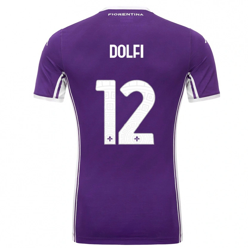 Danxen Mænd Brando Dolfi #12 Lilla Hvid Hjemmebane Spillertrøjer 2025/26 Trøje T-Shirt