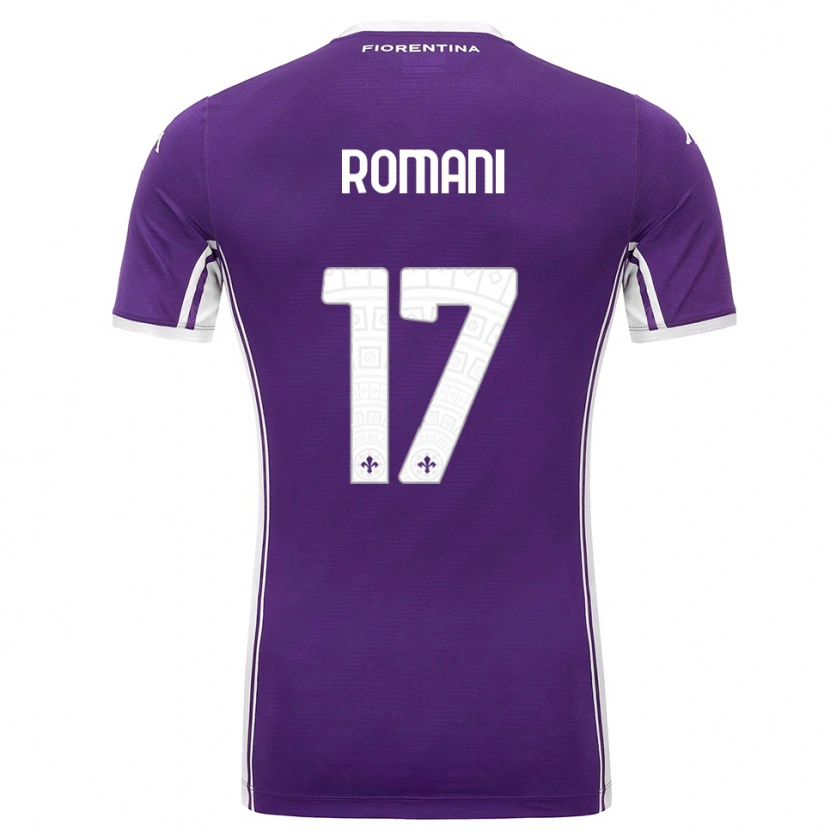 Danxen Mænd Lorenzo Romani #17 Lilla Hvid Hjemmebane Spillertrøjer 2025/26 Trøje T-Shirt