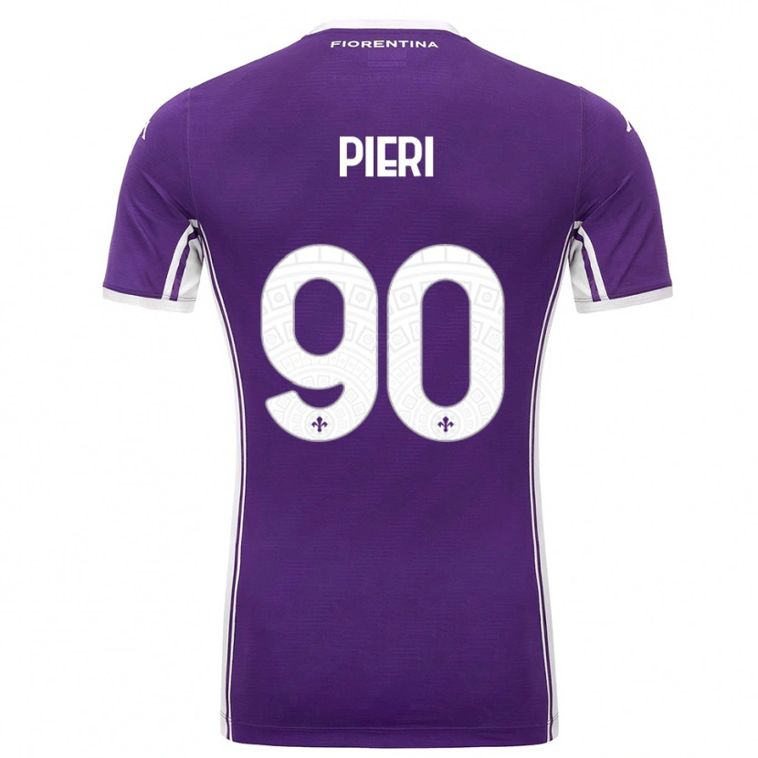 Danxen Mænd Arianna Pieri #90 Lilla Hvid Hjemmebane Spillertrøjer 2025/26 Trøje T-Shirt