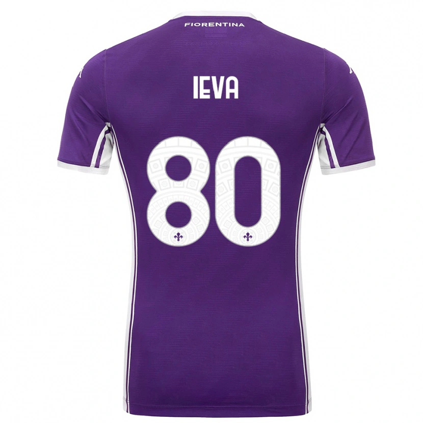 Danxen Mænd Stella Ieva #80 Lilla Hvid Hjemmebane Spillertrøjer 2025/26 Trøje T-Shirt