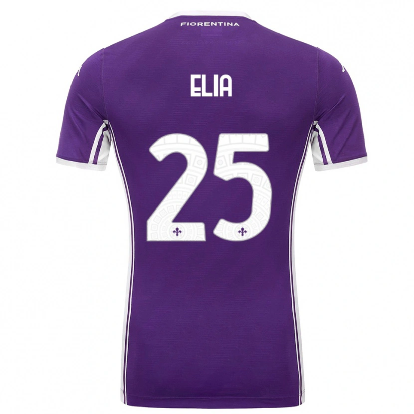 Danxen Mænd Mirko Elia #25 Lilla Hvid Hjemmebane Spillertrøjer 2025/26 Trøje T-Shirt