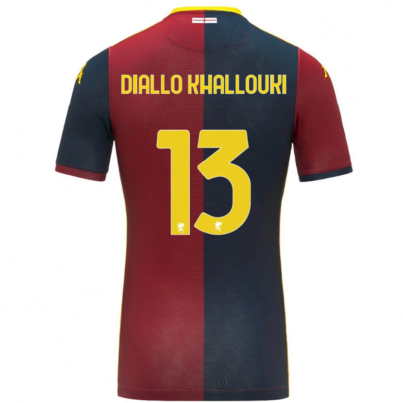 Danxen Mænd Siaka Diallo Khallouki #13 Rød Kongeblå Hjemmebane Spillertrøjer 2025/26 Trøje T-Shirt