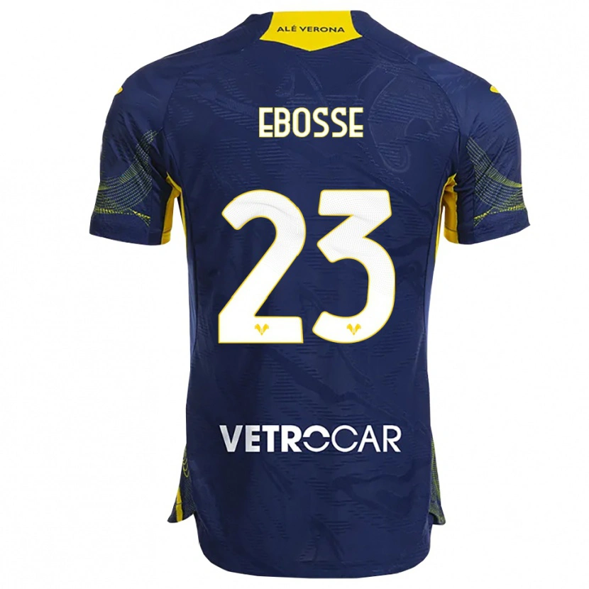 Danxen Mænd Enzo Ebosse #23 Navy Gul Hjemmebane Spillertrøjer 2025/26 Trøje T-Shirt