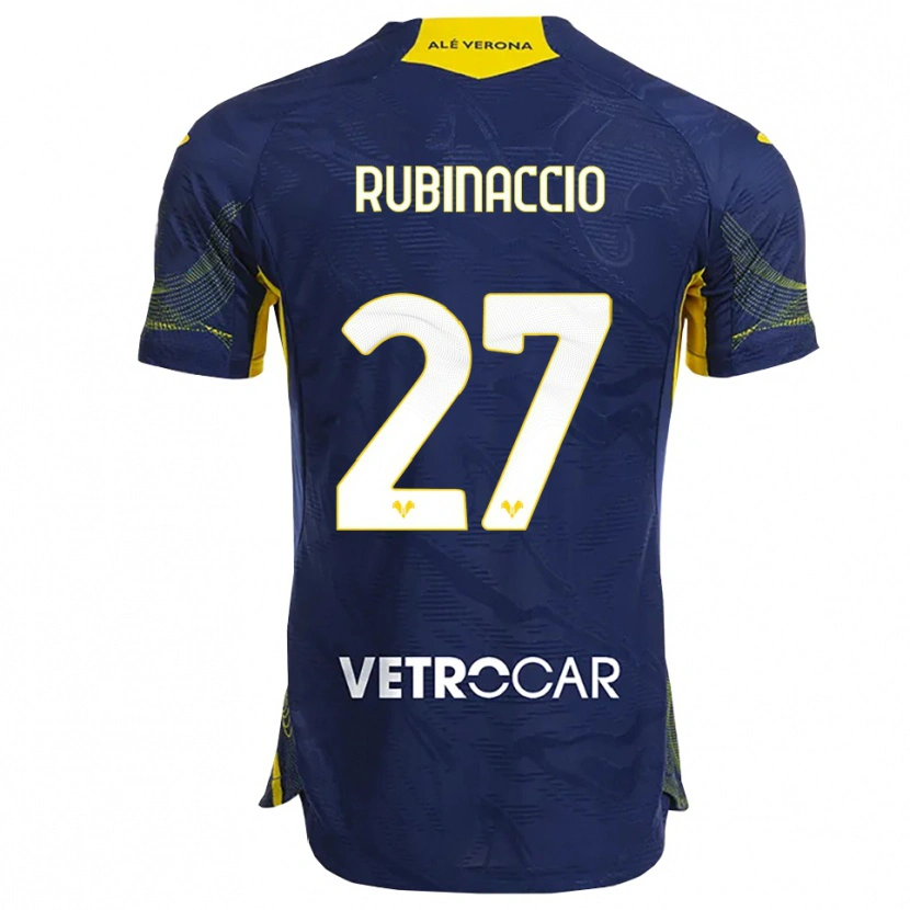 Danxen Mænd Nikol Rubinaccio #27 Navy Gul Hjemmebane Spillertrøjer 2025/26 Trøje T-Shirt