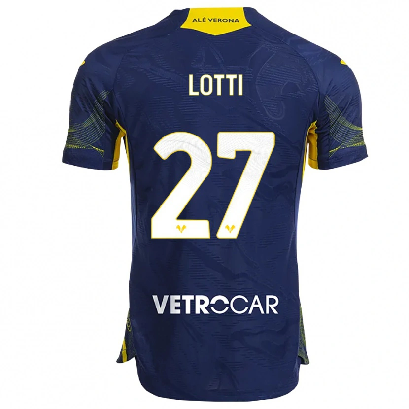 Danxen Mænd Irene Lotti #27 Navy Gul Hjemmebane Spillertrøjer 2025/26 Trøje T-Shirt