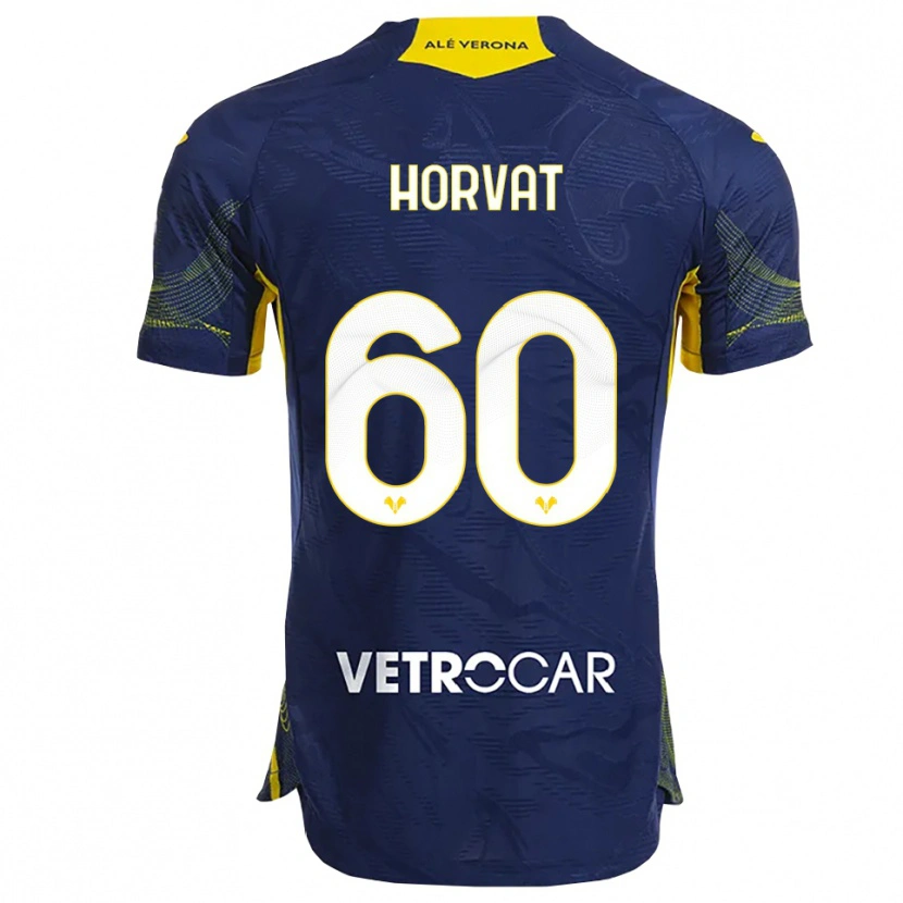 Danxen Mænd Mihaela Horvat #60 Navy Gul Hjemmebane Spillertrøjer 2025/26 Trøje T-Shirt