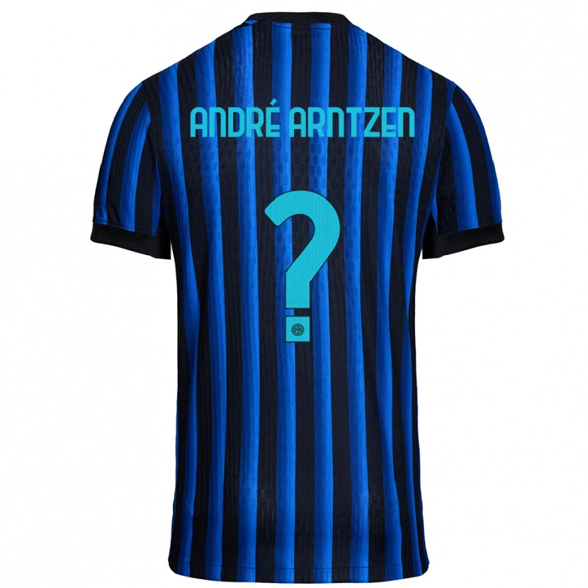 Danxen Mænd Matheo André Arntzen #0 Sort Blå Hjemmebane Spillertrøjer 2025/26 Trøje T-Shirt