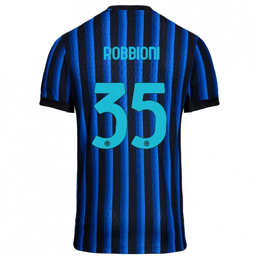 Danxen Mænd Matilde Robbioni #35 Sort Blå Hjemmebane Spillertrøjer 2025/26 Trøje T-Shirt