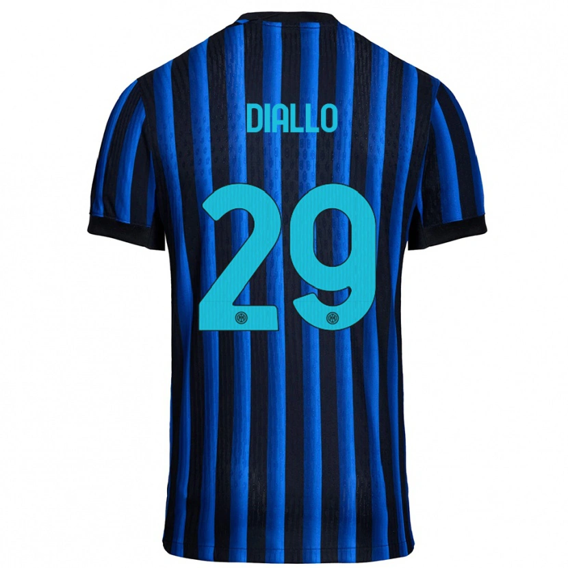 Danxen Mænd Oumar Diallo #29 Sort Blå Hjemmebane Spillertrøjer 2025/26 Trøje T-Shirt