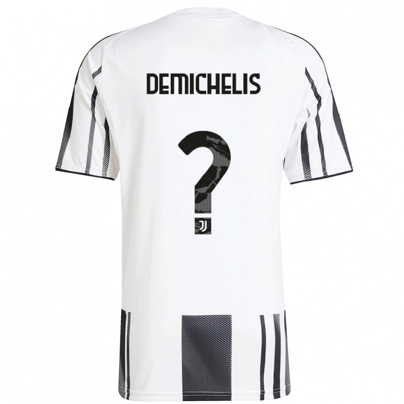 Danxen Mænd Emanuele Demichelis #0 Hvid Sort Hjemmebane Spillertrøjer 2025/26 Trøje T-Shirt