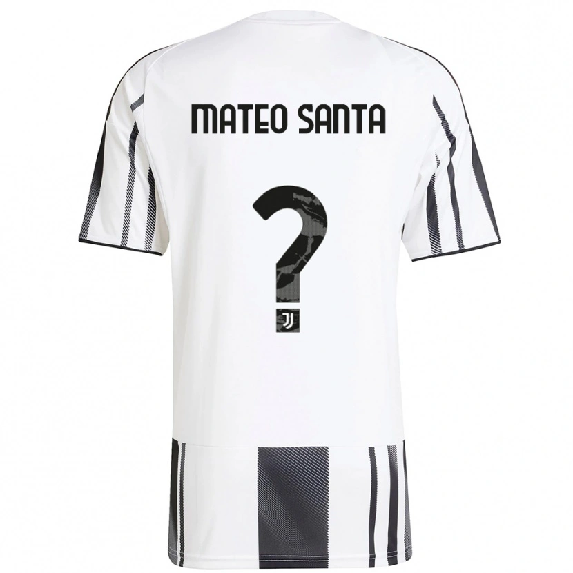 Danxen Mænd Mateo Santa Maria #0 Hvid Sort Hjemmebane Spillertrøjer 2025/26 Trøje T-Shirt