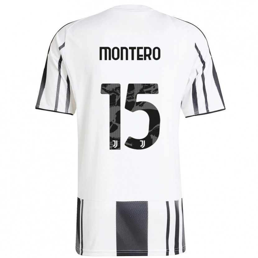Danxen Mænd Alfonso Montero #15 Hvid Sort Hjemmebane Spillertrøjer 2025/26 Trøje T-Shirt