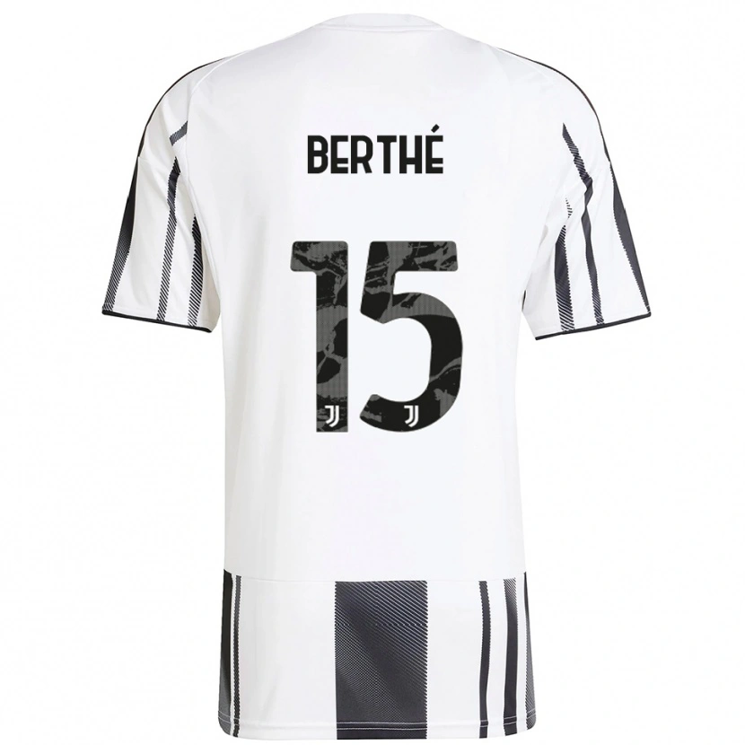 Danxen Mænd Sounkalo Berthé #15 Hvid Sort Hjemmebane Spillertrøjer 2025/26 Trøje T-Shirt