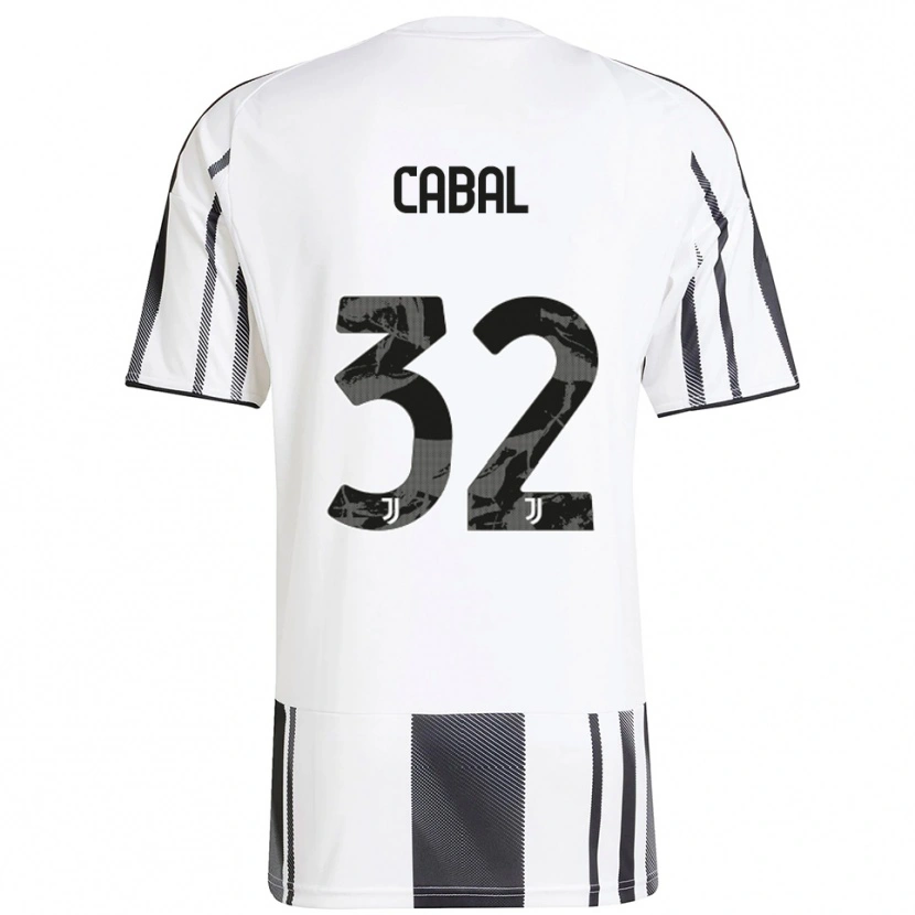 Danxen Mænd Juan Cabal #32 Hvid Sort Hjemmebane Spillertrøjer 2025/26 Trøje T-Shirt