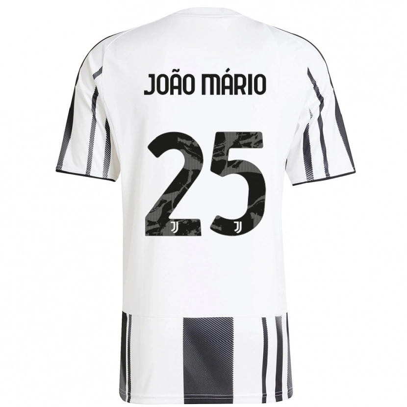 Danxen Mænd João Mário #25 Hvid Sort Hjemmebane Spillertrøjer 2025/26 Trøje T-Shirt