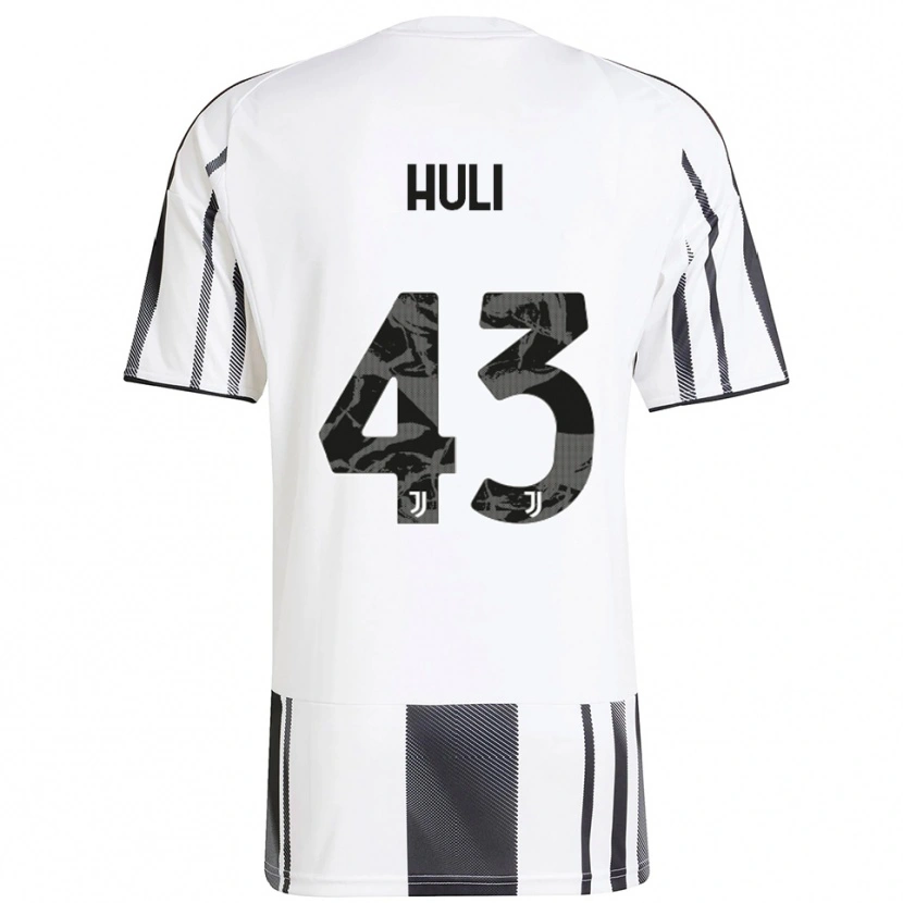 Danxen Mænd Raffaele Huli #43 Hvid Sort Hjemmebane Spillertrøjer 2025/26 Trøje T-Shirt