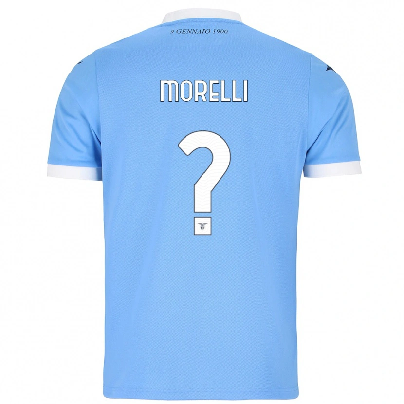 Danxen Mænd Manuel Morelli #0 Lyseblå Hvid Hjemmebane Spillertrøjer 2025/26 Trøje T-Shirt