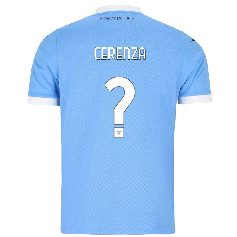 Danxen Mænd Francesco Cerenza #0 Lyseblå Hvid Hjemmebane Spillertrøjer 2025/26 Trøje T-Shirt