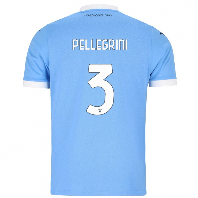Danxen Mænd Luca Pellegrini #3 Lyseblå Hvid Hjemmebane Spillertrøjer 2025/26 Trøje T-Shirt