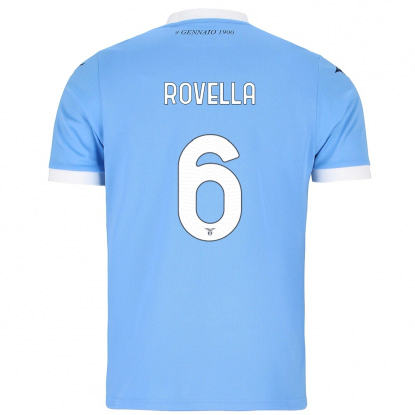 Danxen Mænd Nicolò Rovella #6 Lyseblå Hvid Hjemmebane Spillertrøjer 2025/26 Trøje T-Shirt