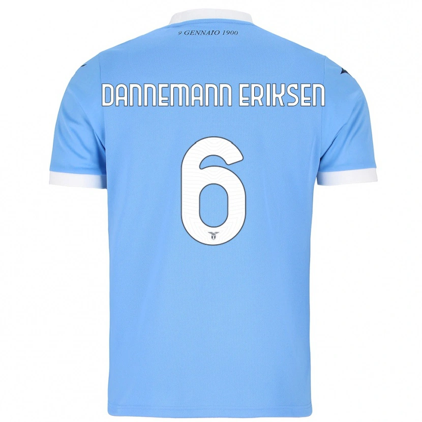 Danxen Mænd Louise Dannemann Eriksen #6 Lyseblå Hvid Hjemmebane Spillertrøjer 2025/26 Trøje T-Shirt