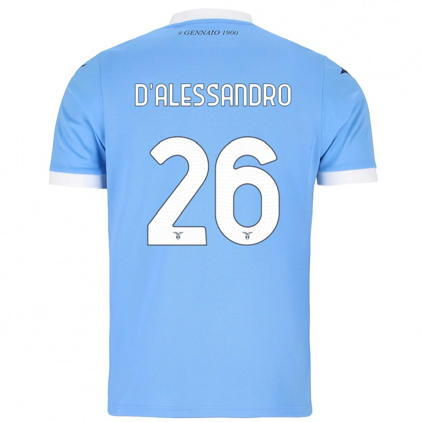 Danxen Mænd Mattya D'alessandro #26 Lyseblå Hvid Hjemmebane Spillertrøjer 2025/26 Trøje T-Shirt