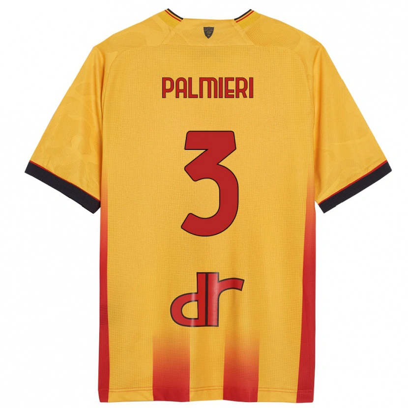 Danxen Mænd Andrea Palmieri #3 Gul Orange Hjemmebane Spillertrøjer 2025/26 Trøje T-Shirt