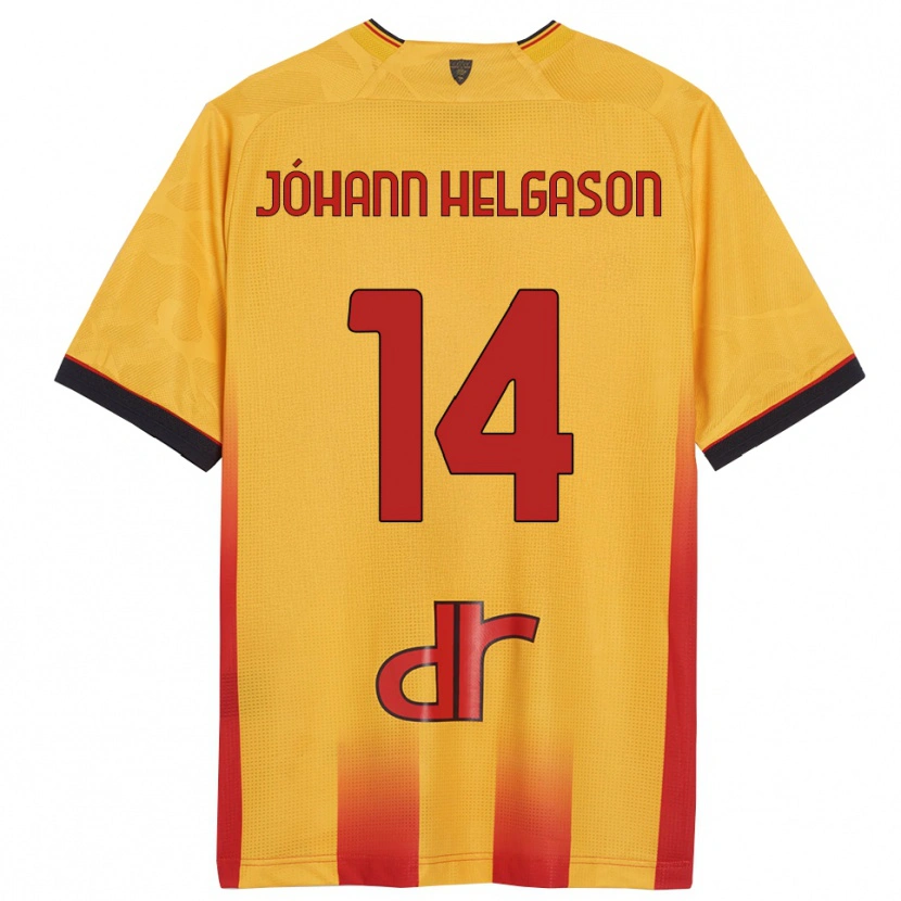 Danxen Mænd Thórir Jóhann Helgason #14 Gul Orange Hjemmebane Spillertrøjer 2025/26 Trøje T-Shirt