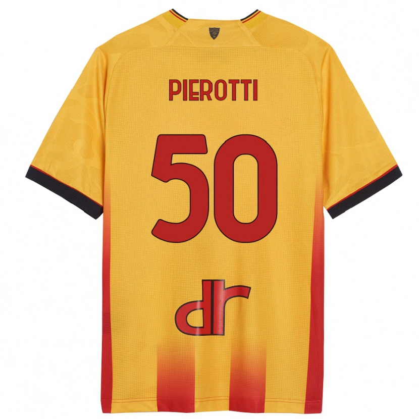 Danxen Mænd Santiago Pierotti #50 Gul Orange Hjemmebane Spillertrøjer 2025/26 Trøje T-Shirt