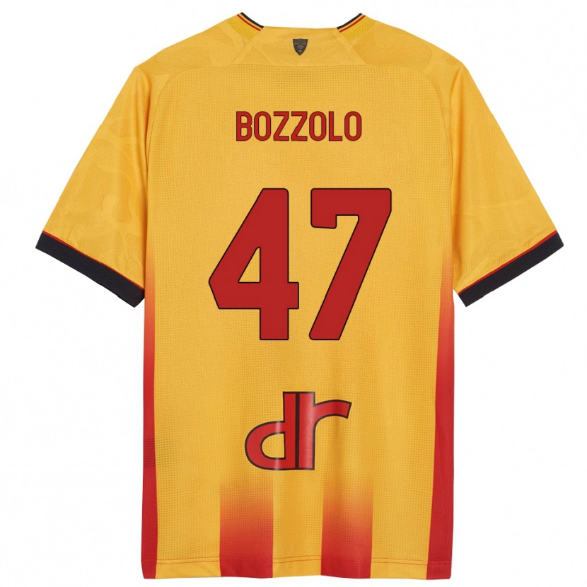 Danxen Mænd Alessandro Bozzolo #47 Gul Orange Hjemmebane Spillertrøjer 2025/26 Trøje T-Shirt