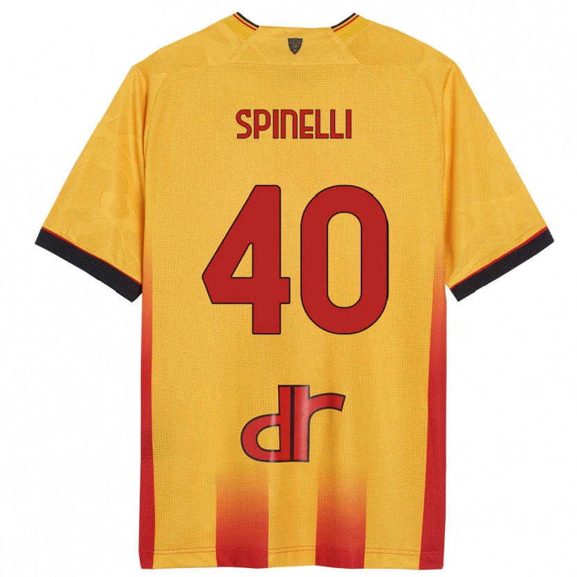 Danxen Mænd Nicolò Spinelli #40 Gul Orange Hjemmebane Spillertrøjer 2025/26 Trøje T-Shirt