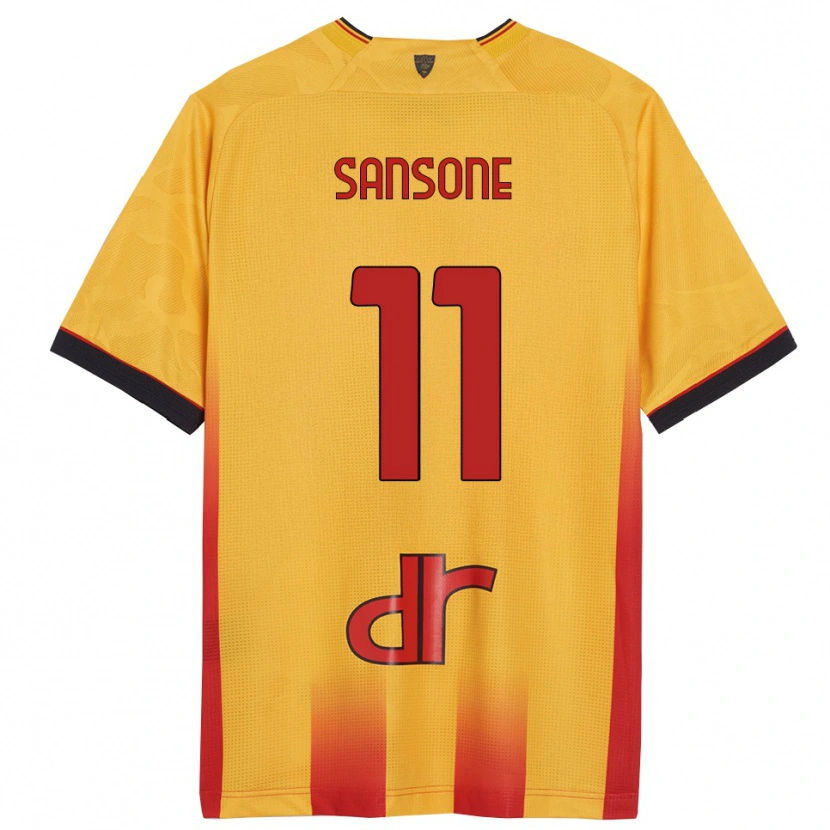 Danxen Mænd Nicola Sansone #11 Gul Orange Hjemmebane Spillertrøjer 2025/26 Trøje T-Shirt