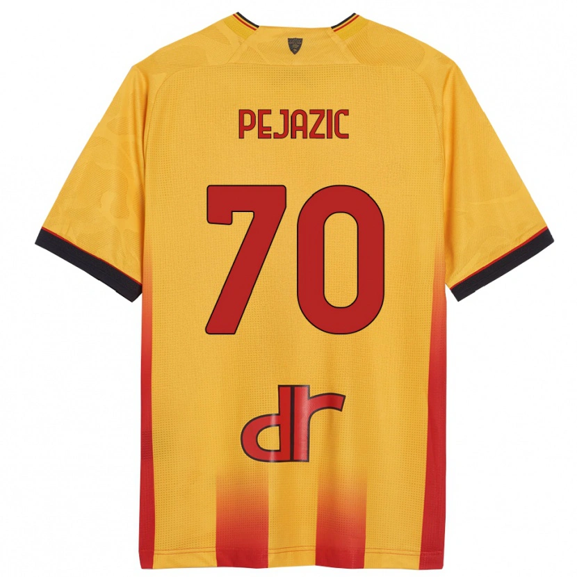 Danxen Mænd Mario Pejazic #70 Gul Orange Hjemmebane Spillertrøjer 2025/26 Trøje T-Shirt